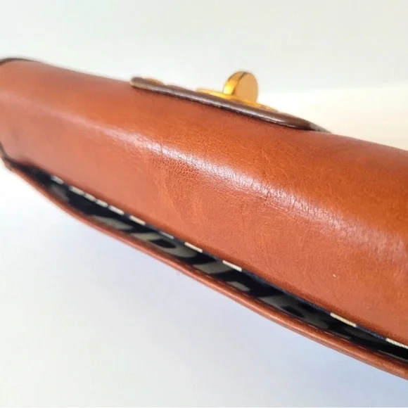 MARC JACOBS Turn Lock Brown Leather Women's Wallet - Picture 4 of 12